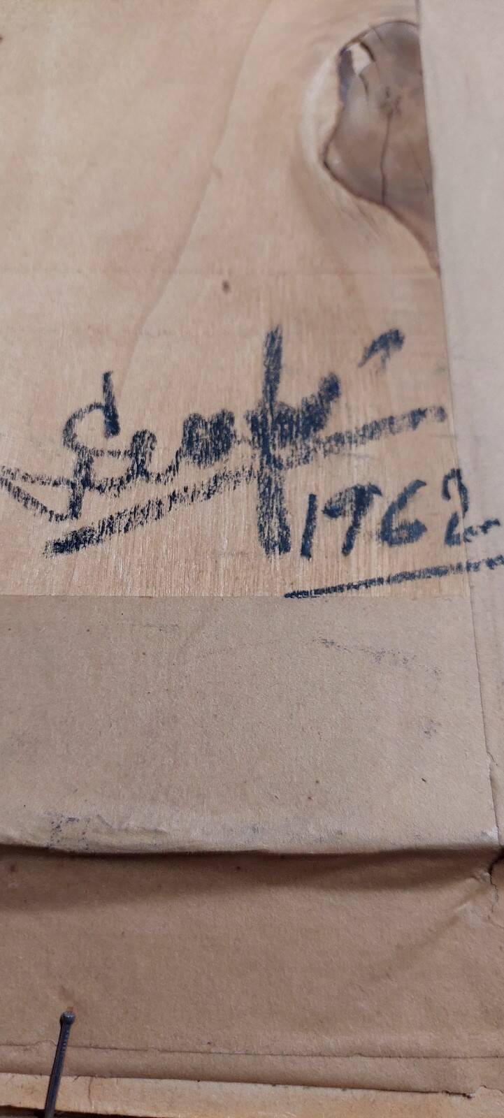 Rare oil painting Giuseppe Serafini view of the Arno Montelupo Fiorentino 1962