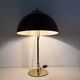 Vintage Mushroom table lamp with gold metal base , 1970s