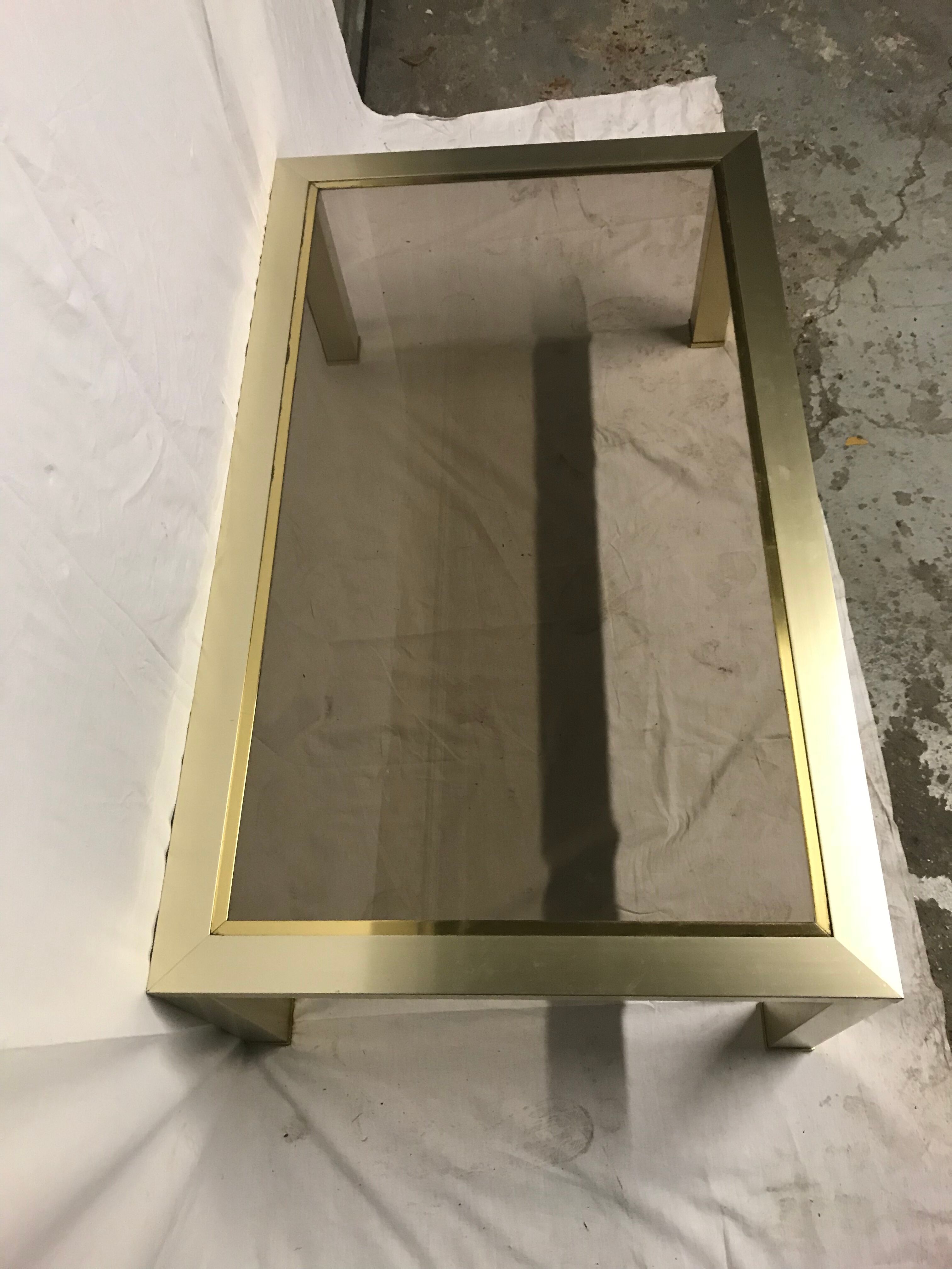 Table low brass brushed 1970