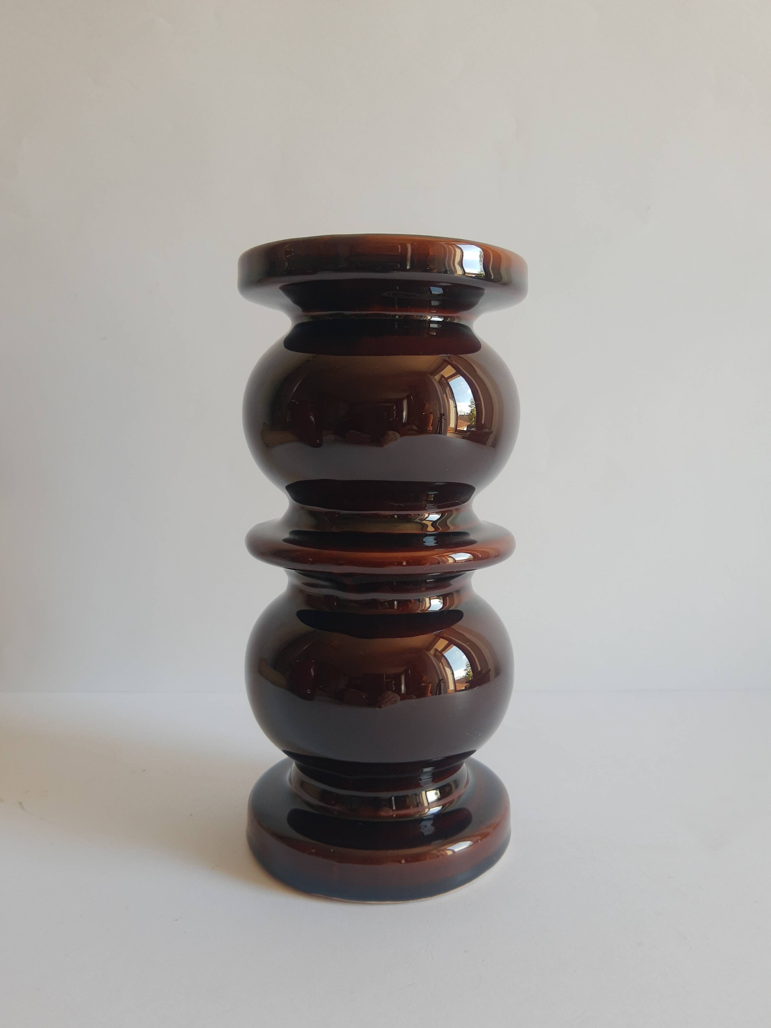 Tellor vase 70s brown old vintage