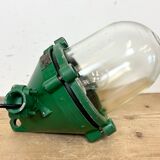 Green Industrial Cast Aluminium Explosion Proof Lamp, 1970s