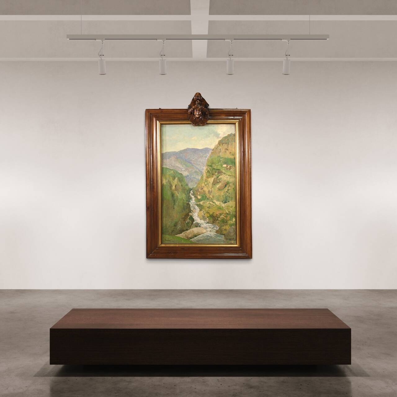 Italian signed landscape painting from 20th century