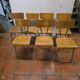 7 vintage school chairs in chrome metal from the 1970s