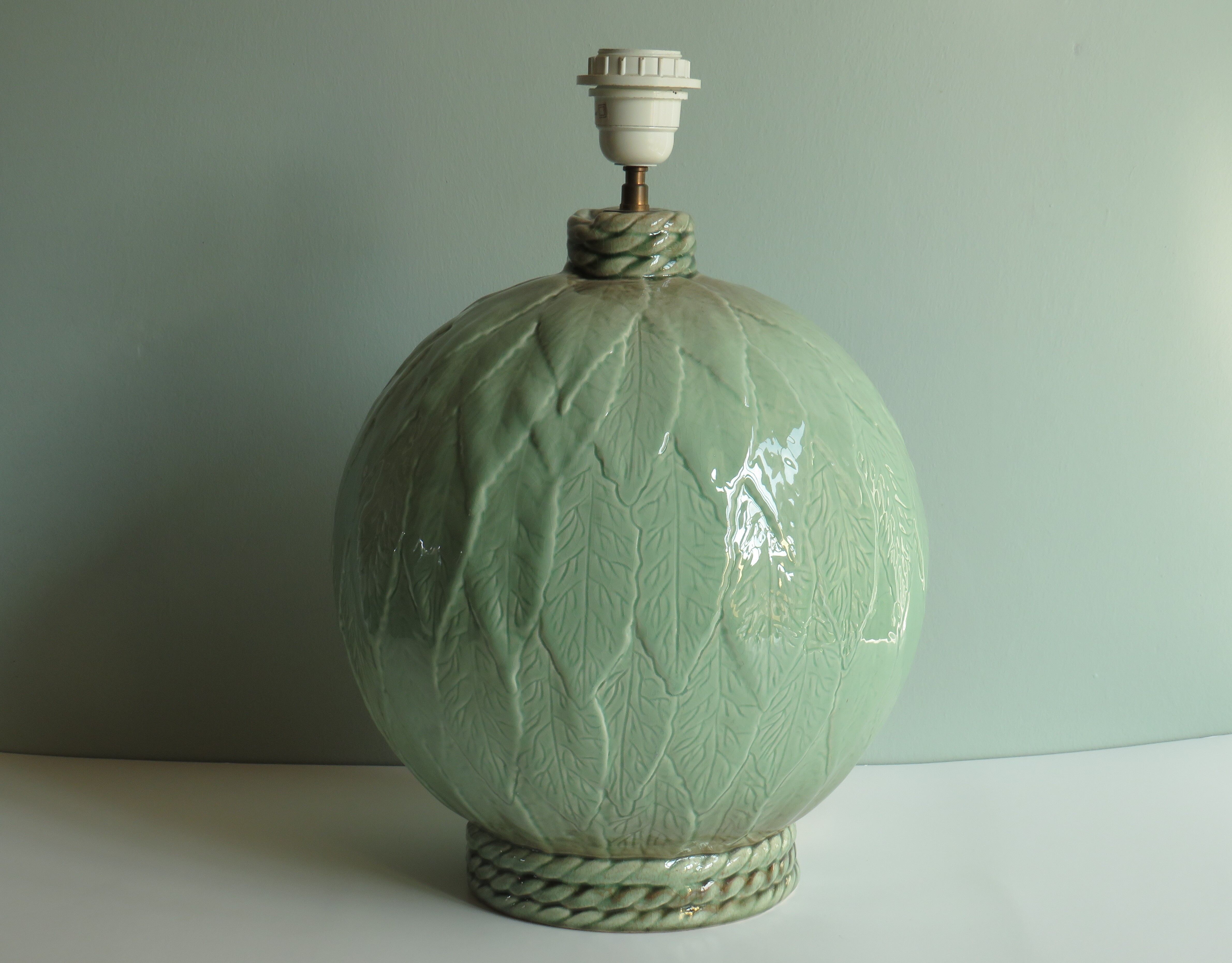 Vintage ceramic table lamp stand, France - Robert Kostka 1970.