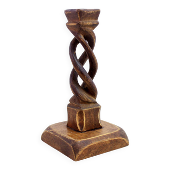 Carved wooden candle holder 1950