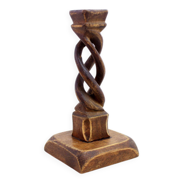 Carved wooden candle holder 1950