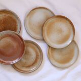 Set of 6 dessert plates from Grès du Marais