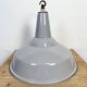 Large Industrial British Grey Enamel Pendant Lamp from Benjamin, 1960s