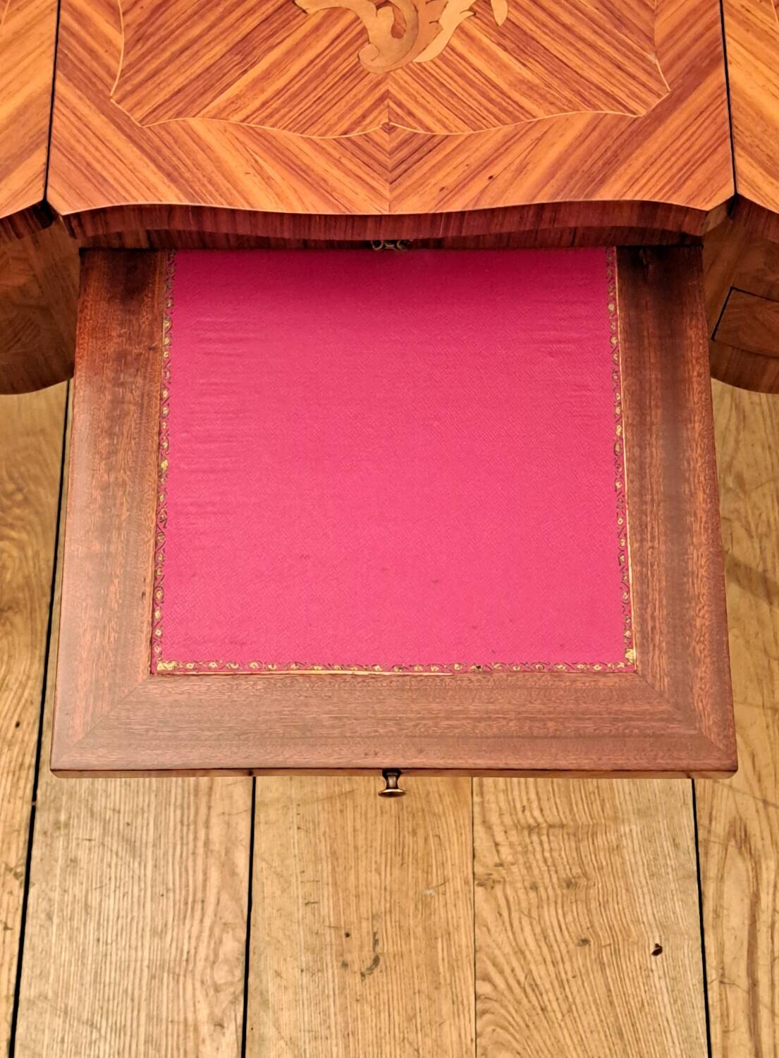 Louis XV style dressing table in marquetry