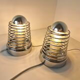 Pair of vintage spring wall lights