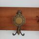Wall-mounted coat rack 3 hooks brass vcr italy - vintage decoration