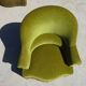 Fauteuils crapauds en velours vert, les 2