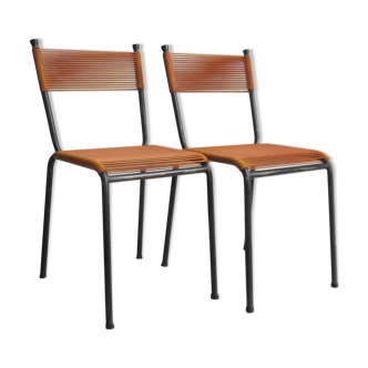 Pair of chairs scoubidou 1960