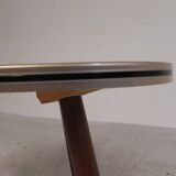 Table d'appoint triangulaire vintage, table basse, trépied