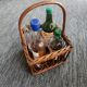 Vintage wicker bottle holder