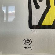 Numbered keith haring silkscreen with certificate.
