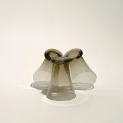 Set of three flat-bottomed glasses