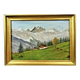 Oil on canvas mountain landscape "Hurard 1949"