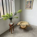 Vivai del sud “flower” rattan coffee table