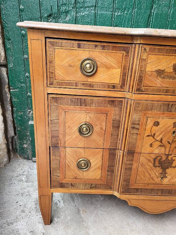 LOUIS XVI STYLE MARQUETRY 3-DRAWER CHEST