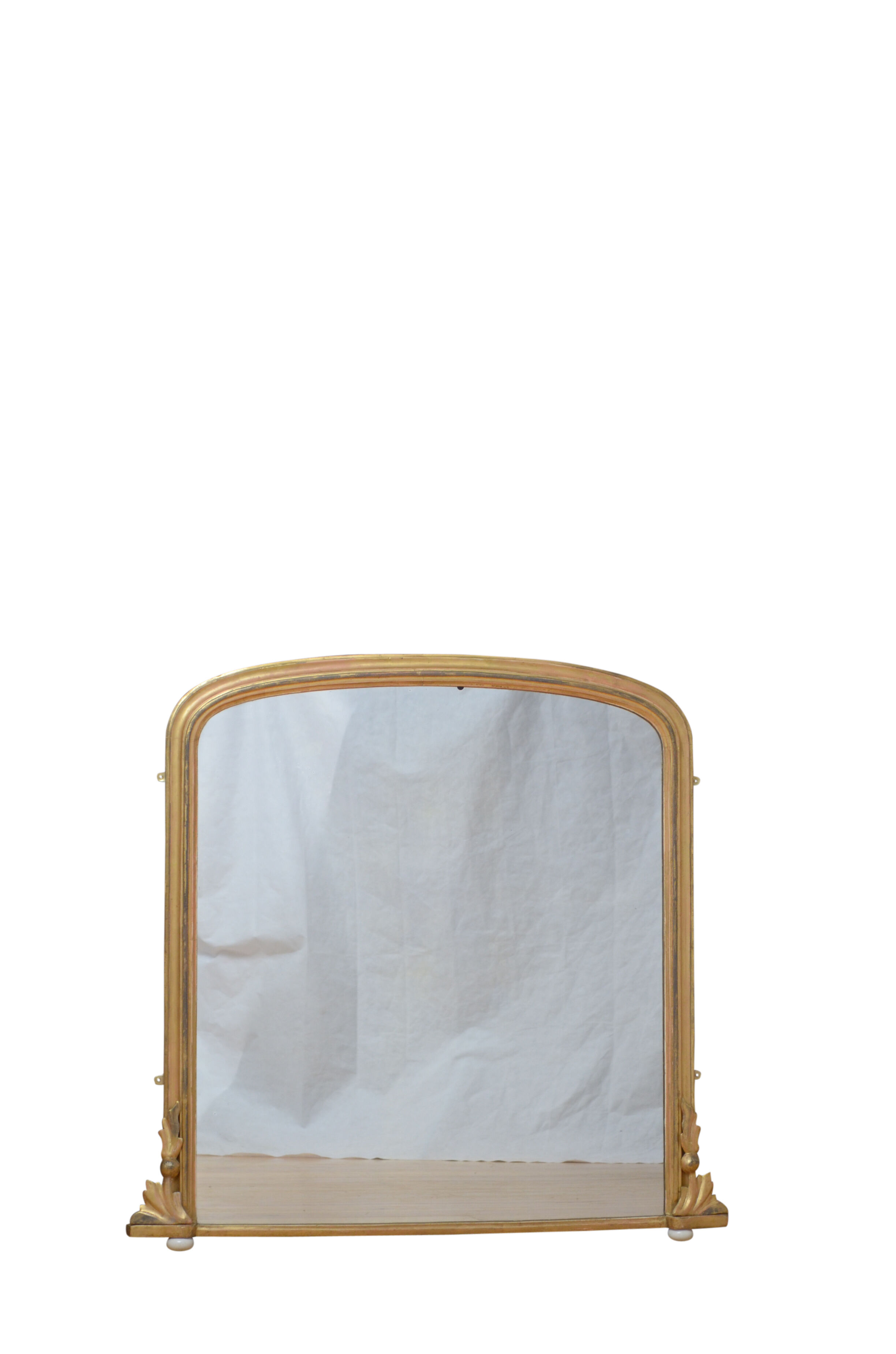 Victorian Giltwood Overmatel Mirror