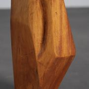 Carved wood sculpture group “Family” by Roland Lavianne, France, 1970s