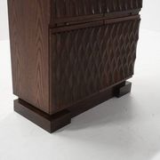 Vintage Brutalist Cabinet in Oak from Maison Aurora, Belgium, 1970s