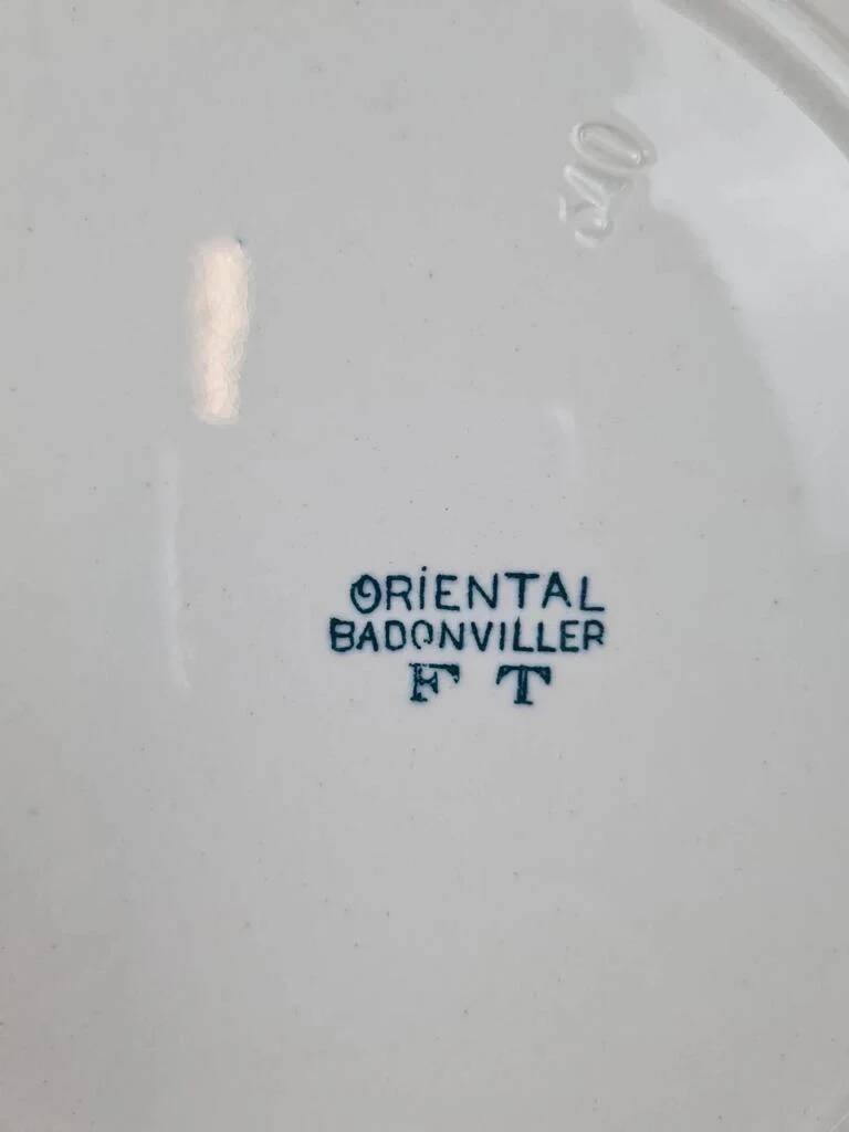 Set of 6 flat plates Badonviller – "oriental" model