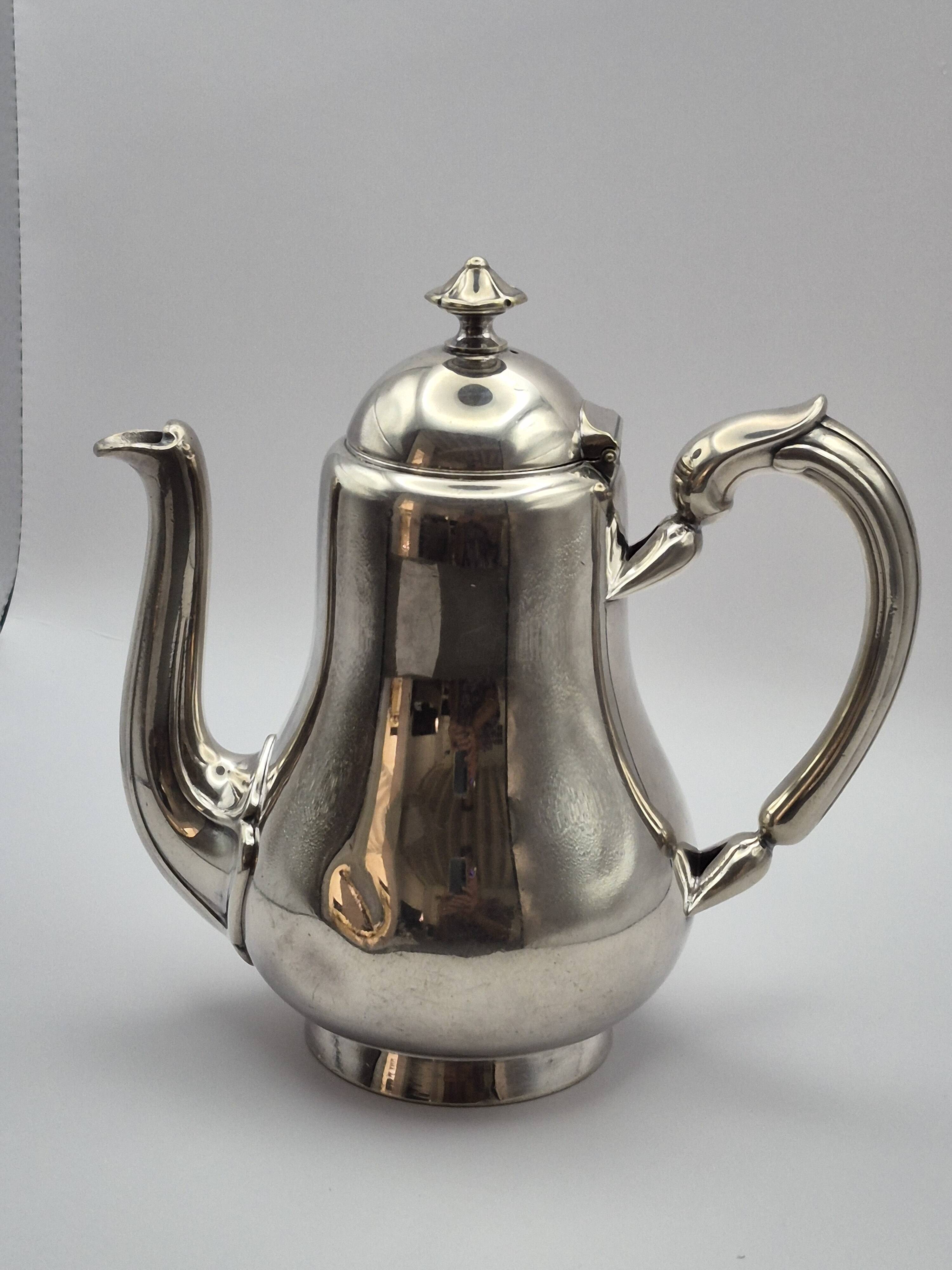 Antique teapot/coffee pot, silver-plated, Christofle house – A499