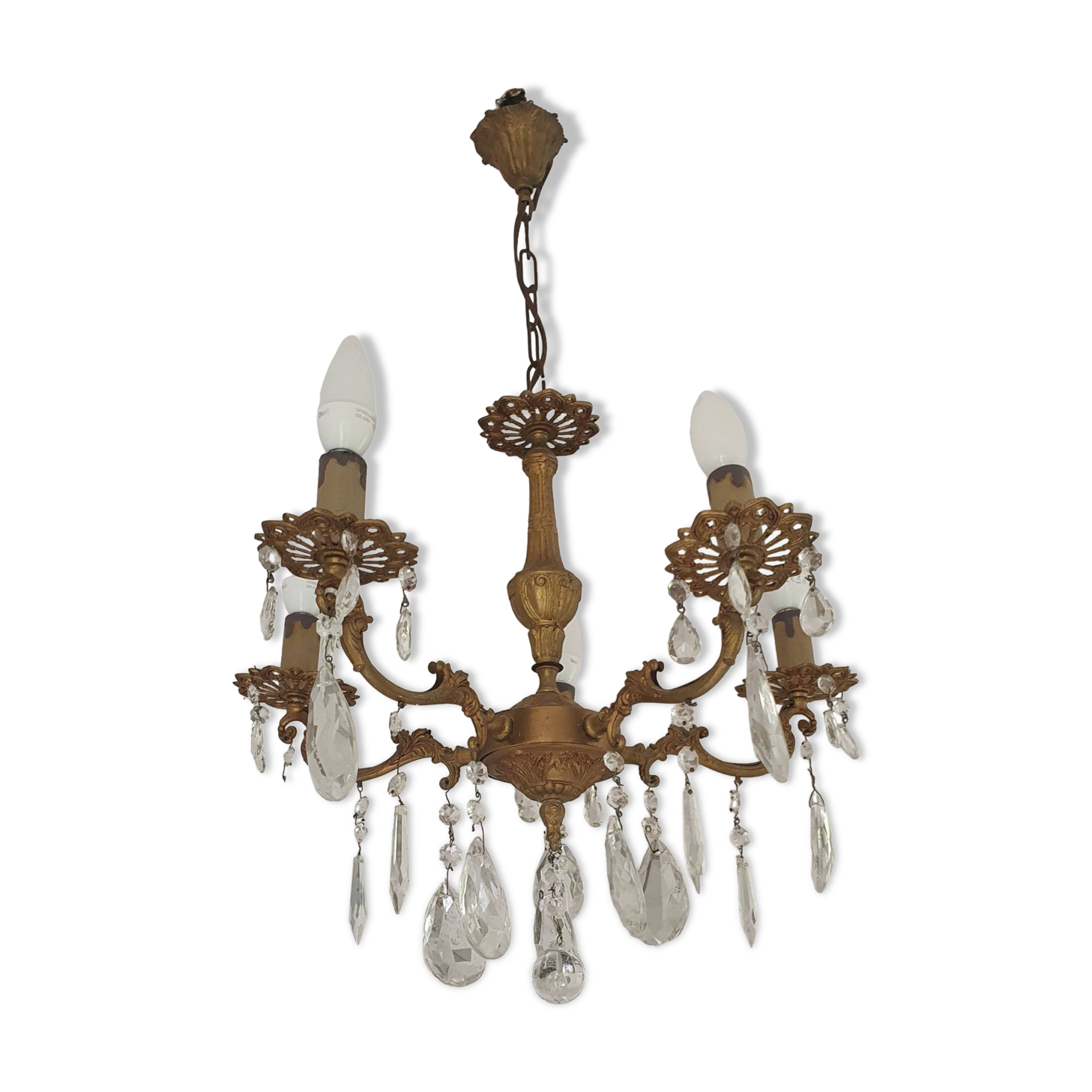 Bronze chandelier and pendants