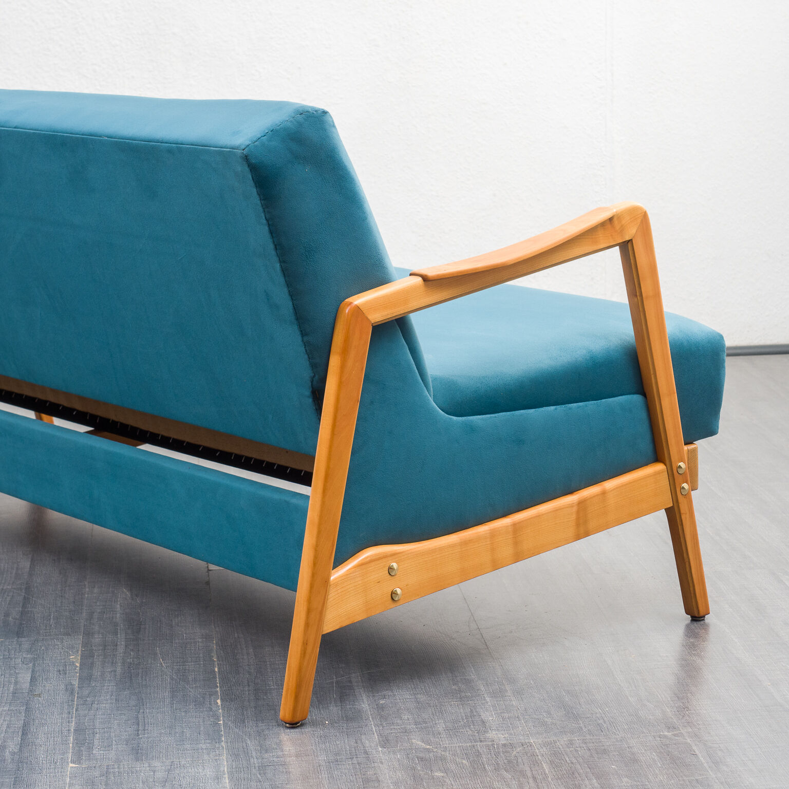 Vintage sofa, convertible, cherry, restored