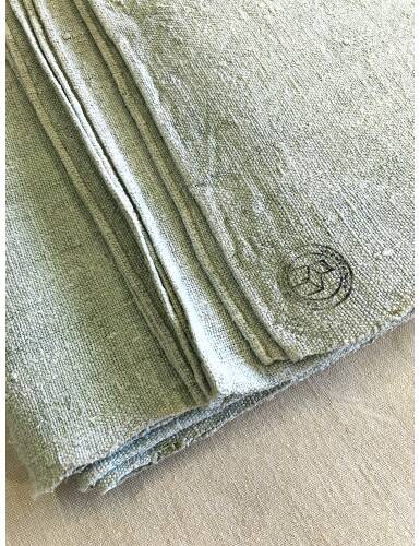 Celadon Dyed Pure Hemp Vintage Tablecloth