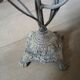 Antique chandelier in cast iron/metal and porcelain