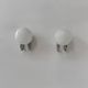 Pair of vintage wall lights, chrome metal and opaline, France, 1960.
