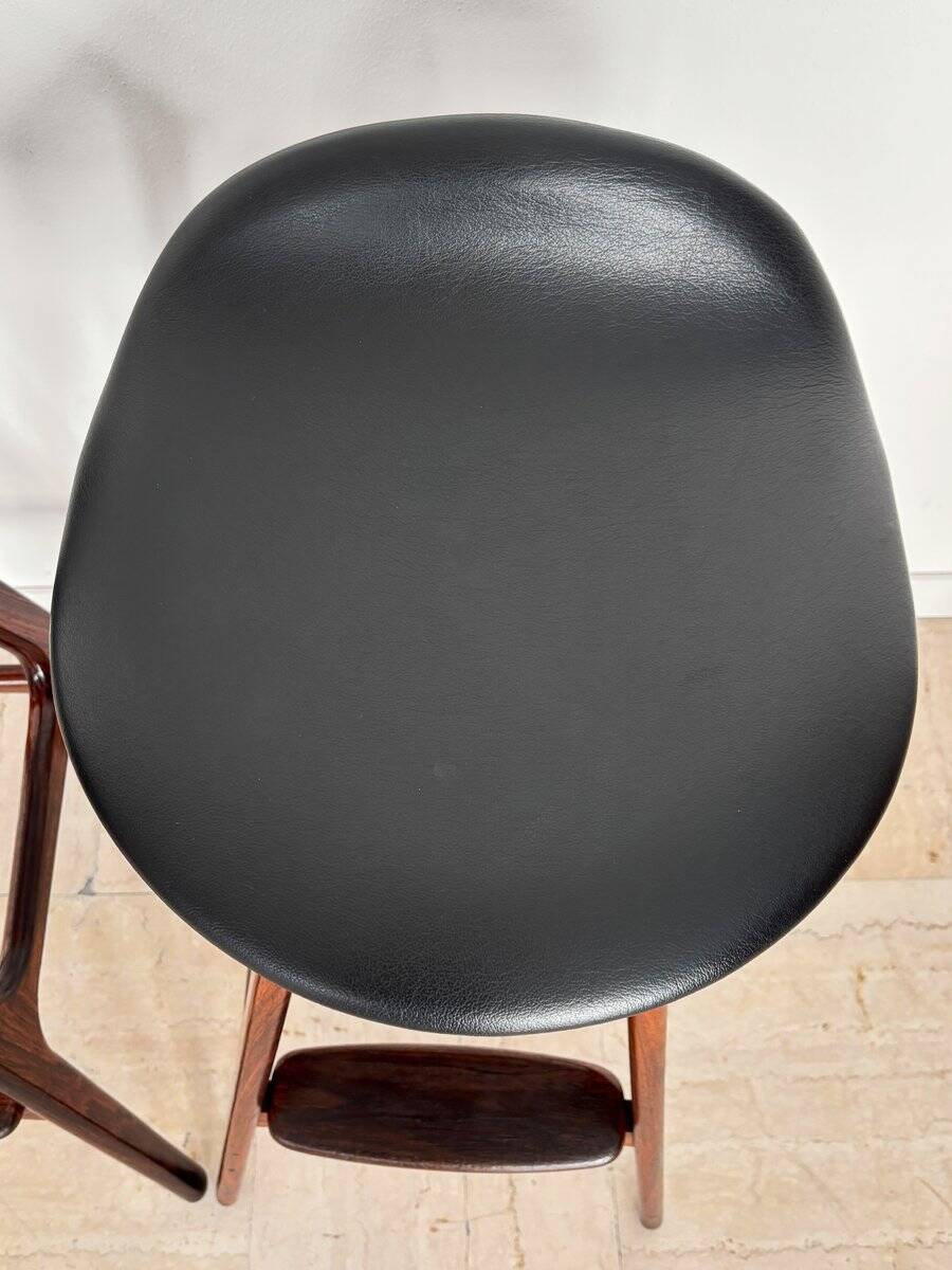 Scandinavian Bar Stools by Erik Buch, 1960s, Set of 2