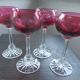 set of 4 cut glasses color crystal Saint Louis