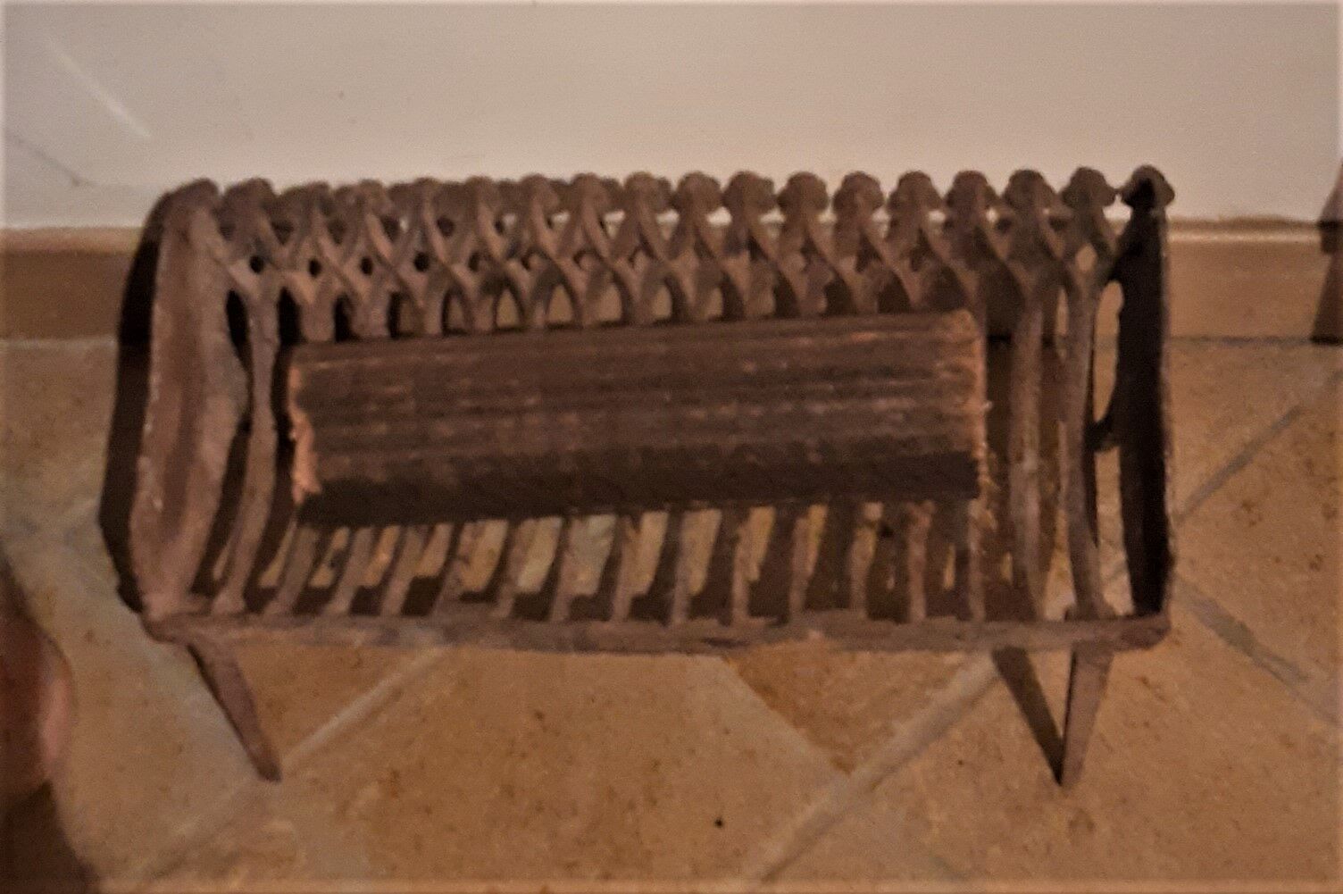 Wrought iron log holder