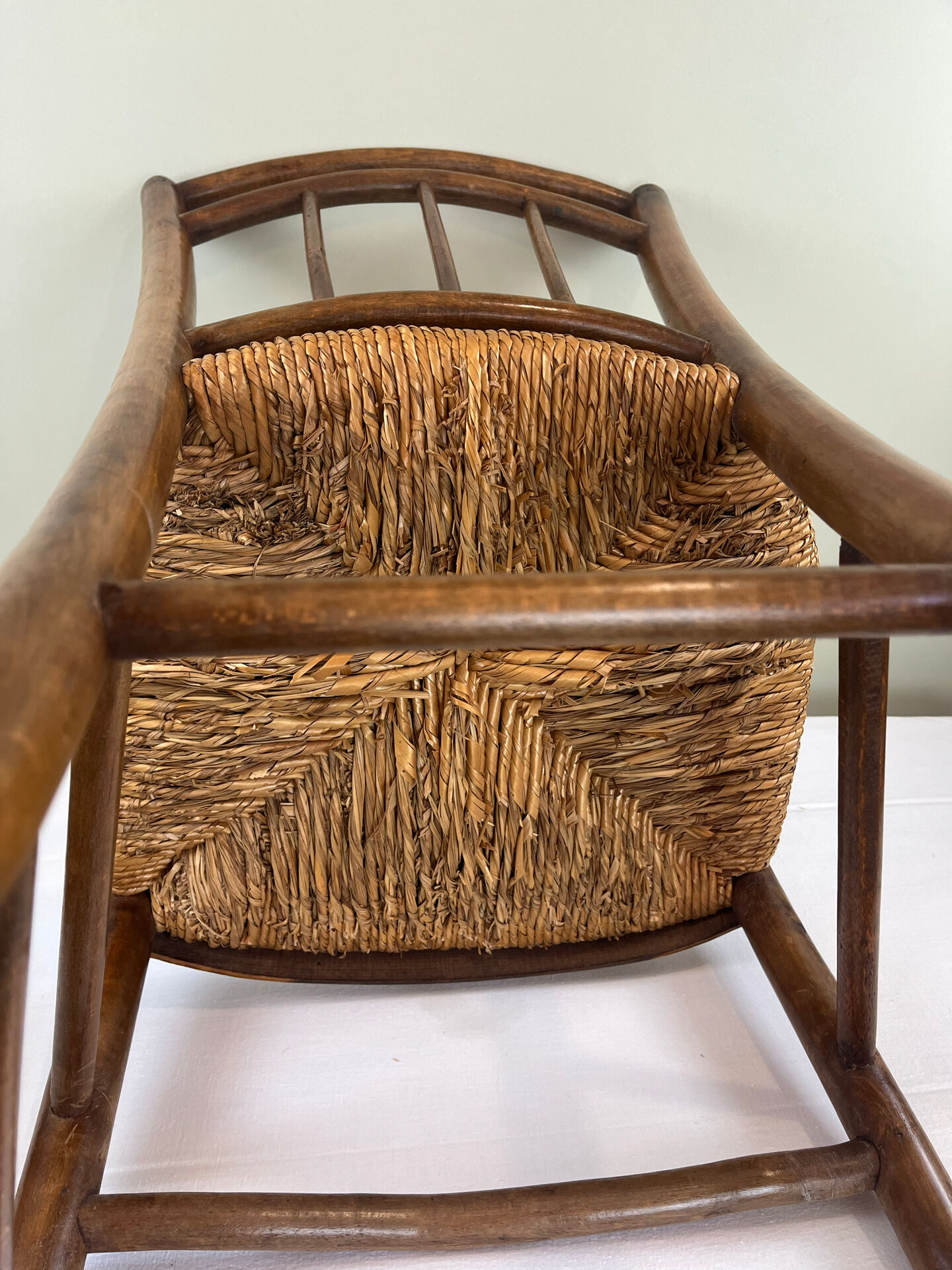 Chaise en bois et paille 