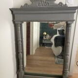 Grey trumeau mirror
