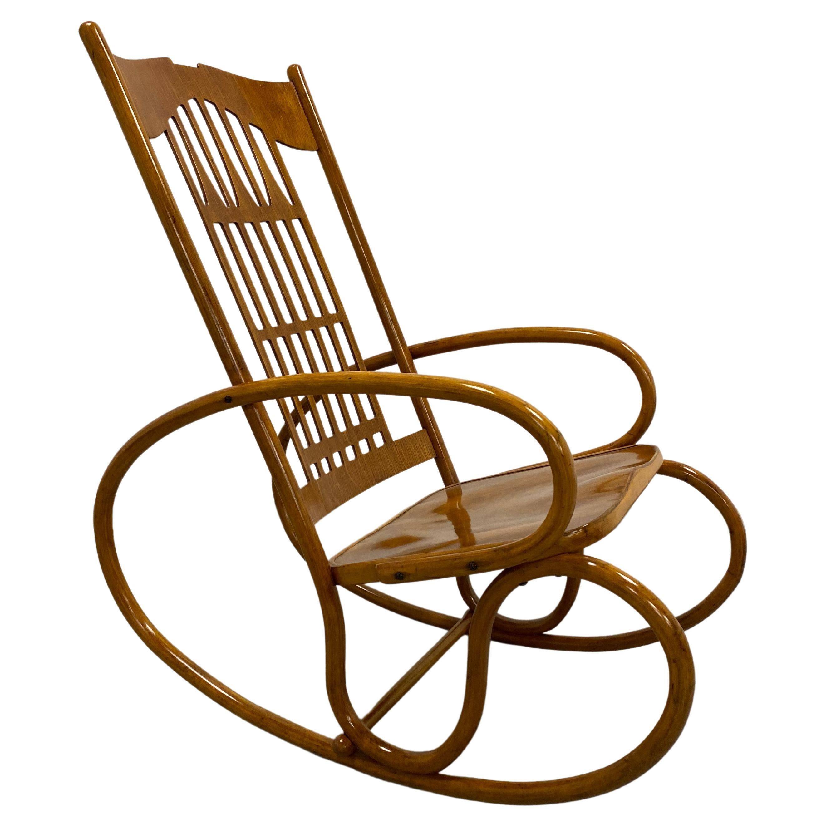 Chaise à bascule n°813 par Koloman Moser pour J.J.Kohn