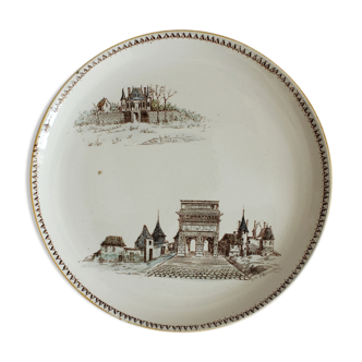 Plate iron earth service "Vieux Paris" Creil & Montereau