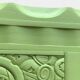 Armoire parisienne vitrée art déco 1930 kaki