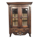 Glass-fronted walnut cabinet – 18th century – Verriau