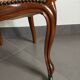 Paire de chaises médaillon style Louis Philippe en velours rose