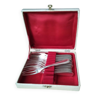 12 Argental silver-plated snail forks