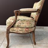 Pair of convertible armchairs, Lous XV style bergères