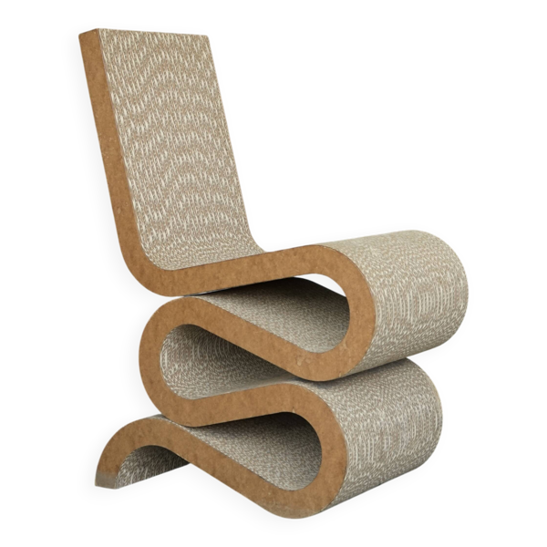 Chaise latérale 'Wiggle' Easy Edges par Frank Gehry, édition Vitra des années 1990.