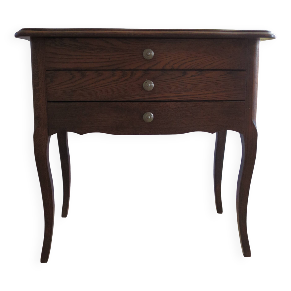 PETITE COMMODE STYLE Louis XV, deux tiroirs, milieu XXe siècle EUR 400