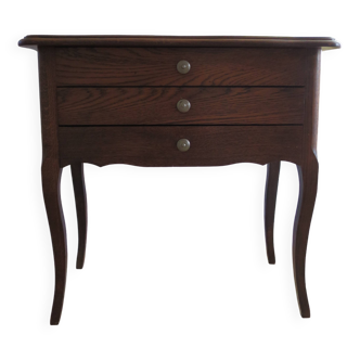 Vintage-Charming worker-Small chest of drawers-dressing table-Louis XV style-Curved legs-2 drawers