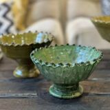 Coupe dentelee sur pied tamegroute - vert